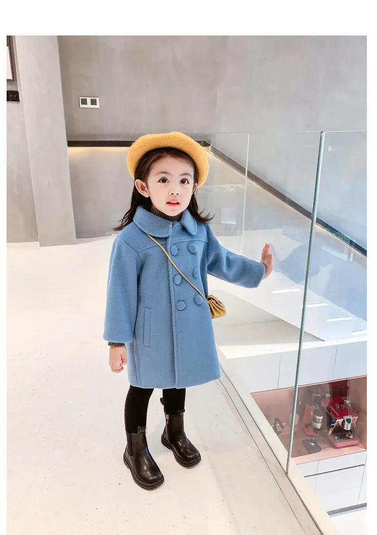 Double Breasted Girls Woolen Coat 2-6Yrs Double Breasted Girls Woolen Coat 2-6Yrs