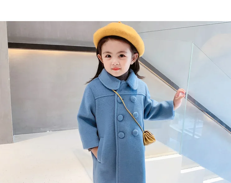 Double Breasted Girls Woolen Coat 2-6Yrs Double Breasted Girls Woolen Coat 2-6Yrs