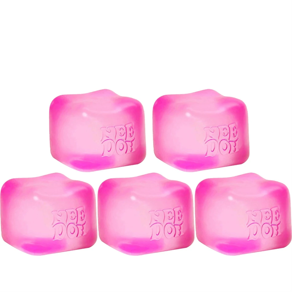 Trending Nee Doh Jellyfish & Cube Squish Toy, Soft Jelly Squeeze Stress Relief Fidget Toy, Sensory NeeDoh for Kids & Adults New