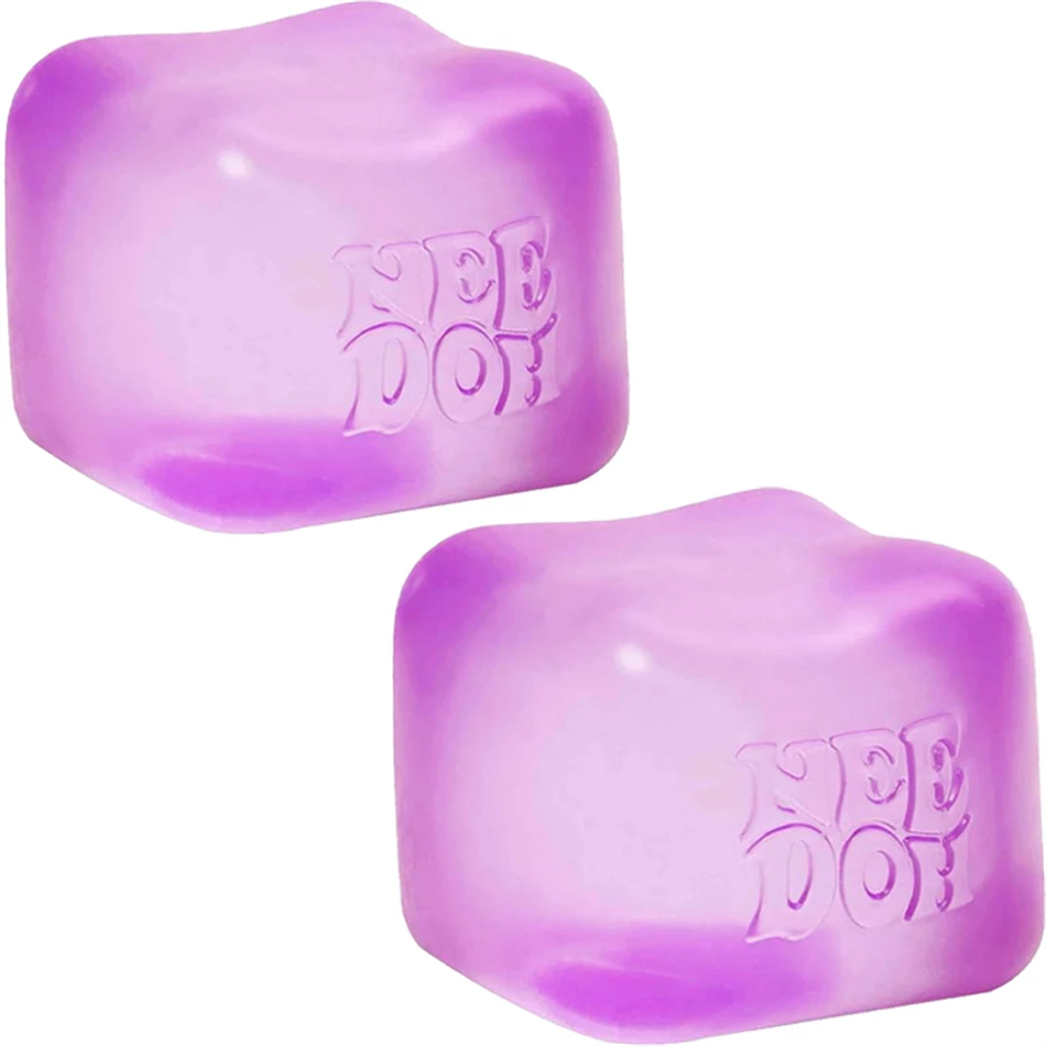 Trending Nee Doh Jellyfish & Cube Squish Toy, Soft Jelly Squeeze Stress Relief Fidget Toy, Sensory NeeDoh for Kids & Adults New