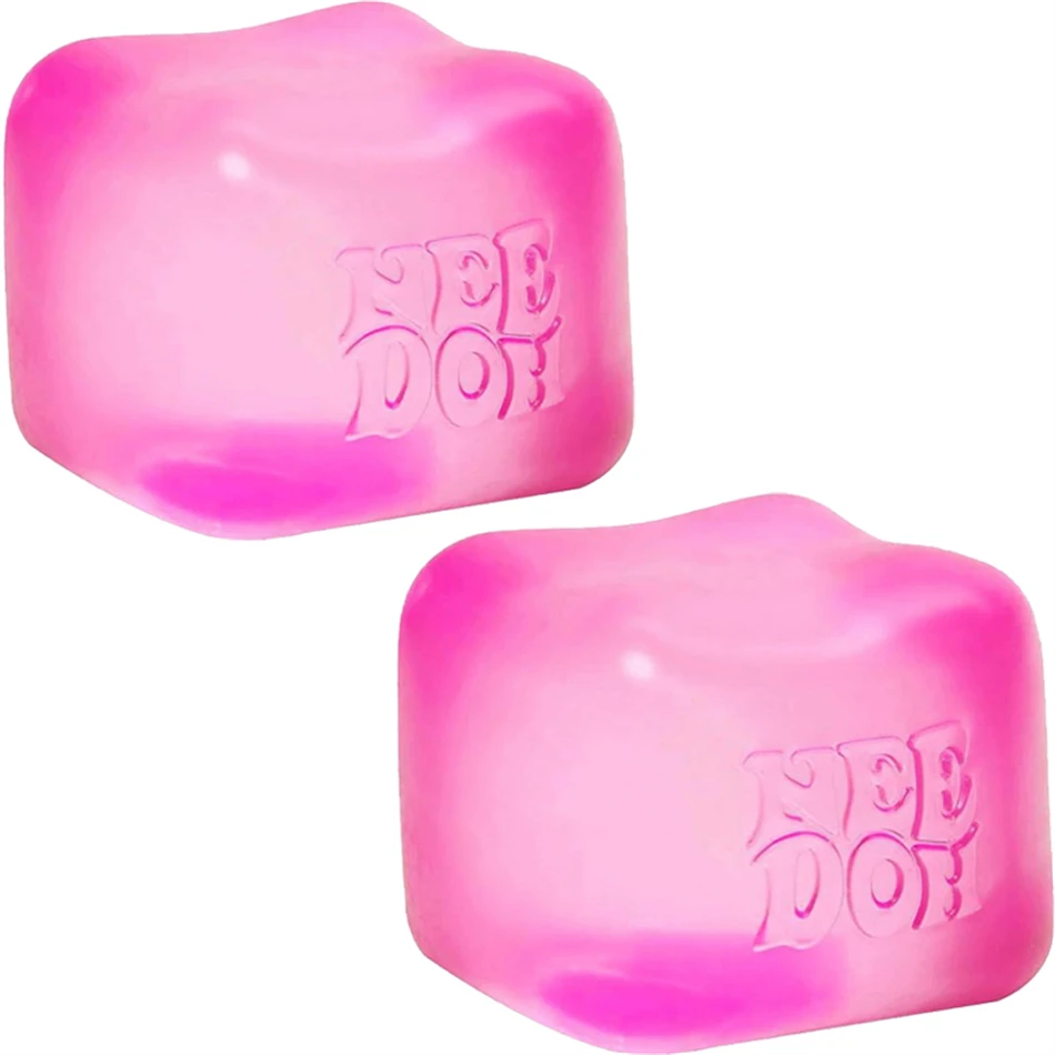 Trending Nee Doh Jellyfish & Cube Squish Toy, Soft Jelly Squeeze Stress Relief Fidget Toy, Sensory NeeDoh for Kids & Adults New