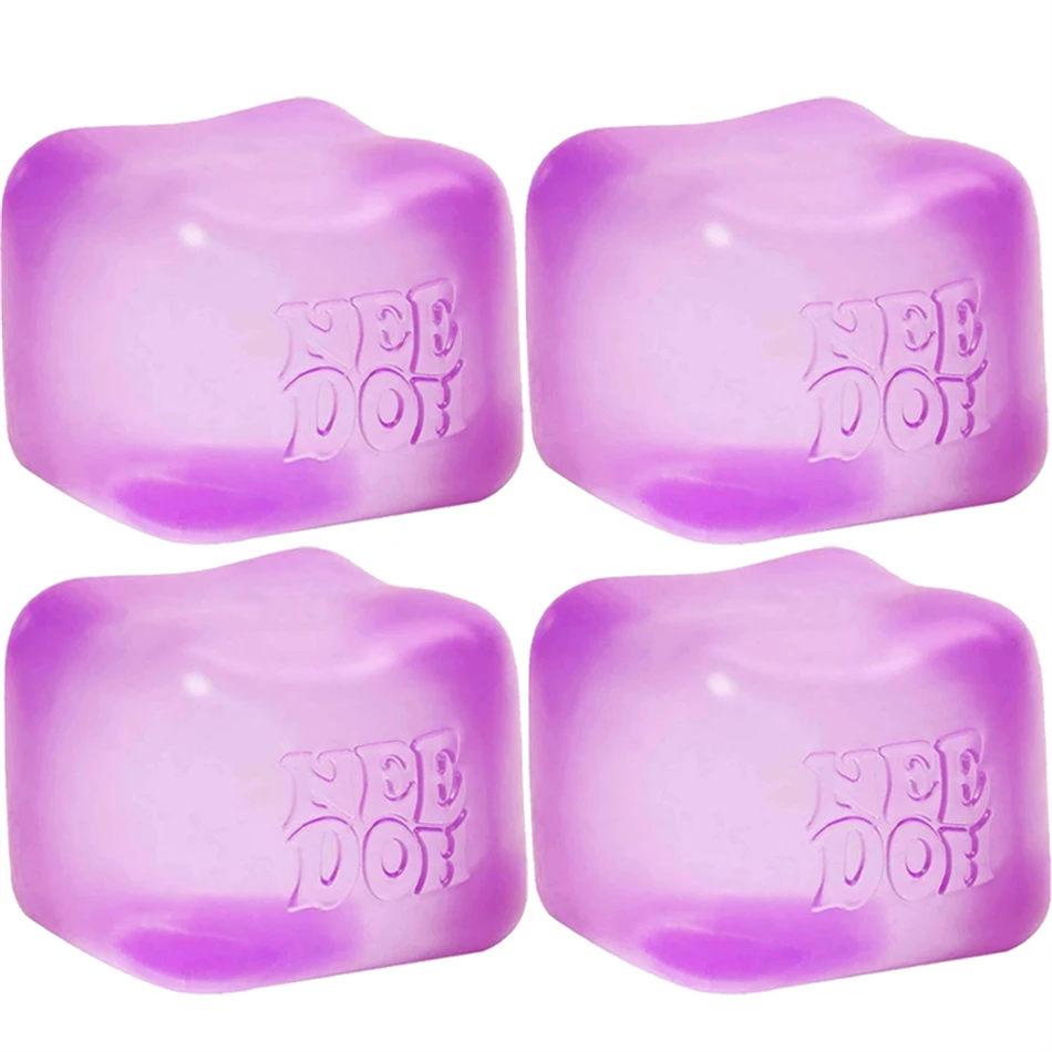 Trending Nee Doh Jellyfish & Cube Squish Toy, Soft Jelly Squeeze Stress Relief Fidget Toy, Sensory NeeDoh for Kids & Adults New