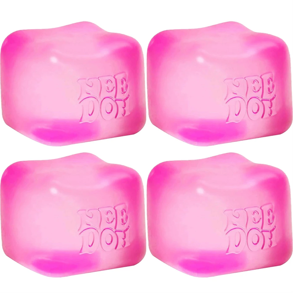 Trending Nee Doh Jellyfish & Cube Squish Toy, Soft Jelly Squeeze Stress Relief Fidget Toy, Sensory NeeDoh for Kids & Adults New
