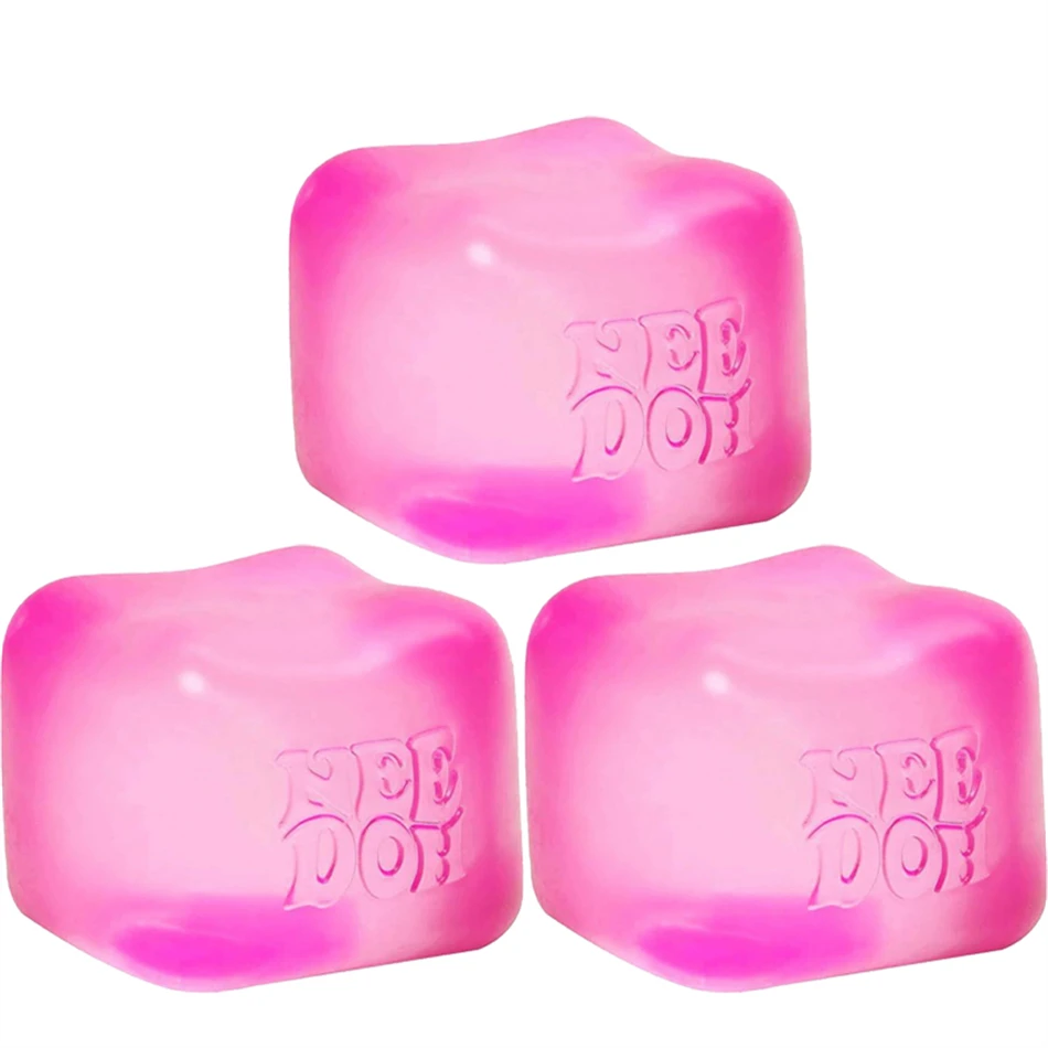 Trending Nee Doh Jellyfish & Cube Squish Toy, Soft Jelly Squeeze Stress Relief Fidget Toy, Sensory NeeDoh for Kids & Adults New