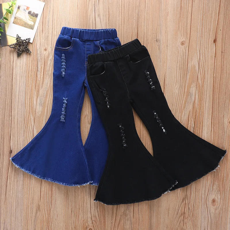 Girls Denim Stretch Flared Pants 2-6 Years Girls Denim Stretch Flared Pants 2-6 Years