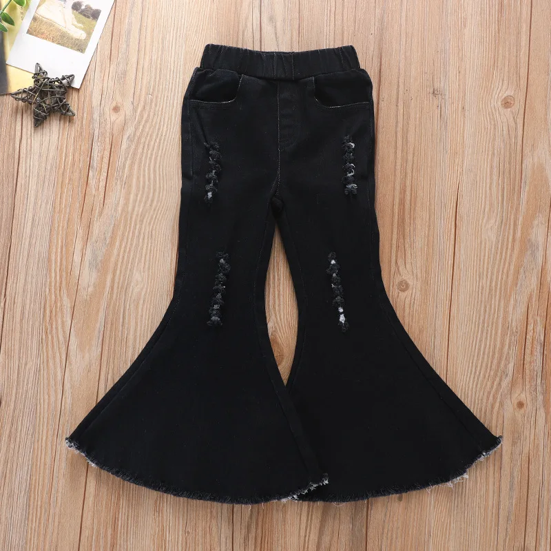 Girls Denim Stretch Flared Pants 2-6 Years Girls Denim Stretch Flared Pants 2-6 Years
