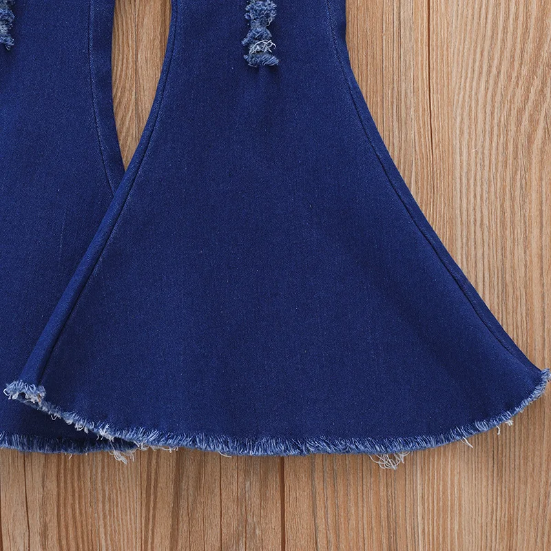Girls Denim Stretch Flared Pants 2-6 Years Girls Denim Stretch Flared Pants 2-6 Years