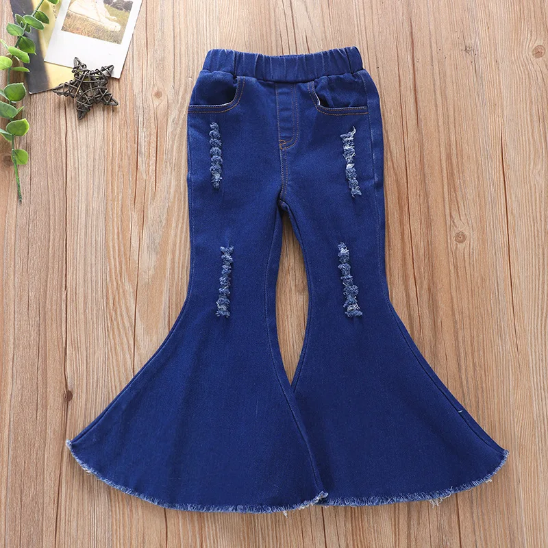Girls Denim Stretch Flared Pants 2-6 Years Girls Denim Stretch Flared Pants 2-6 Years