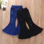Girls Denim Stretch Flared Pants 2-6 Years