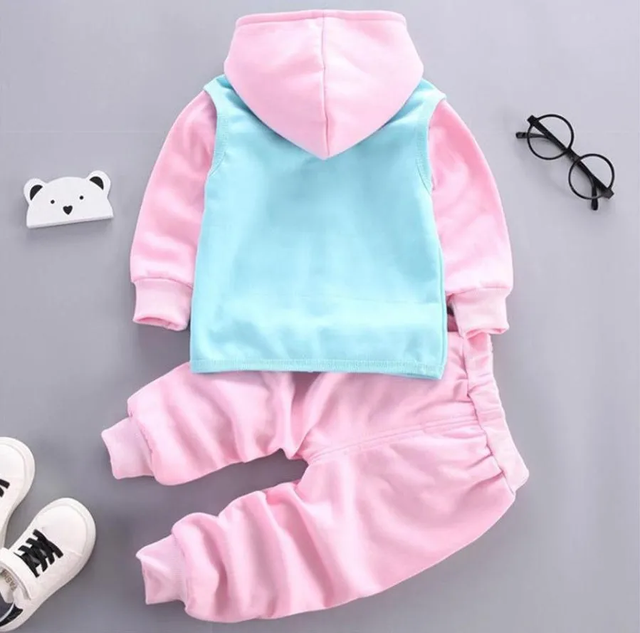 Baby Clothes Sets Thick Fleece Cartoon Bear Suit - Image 5