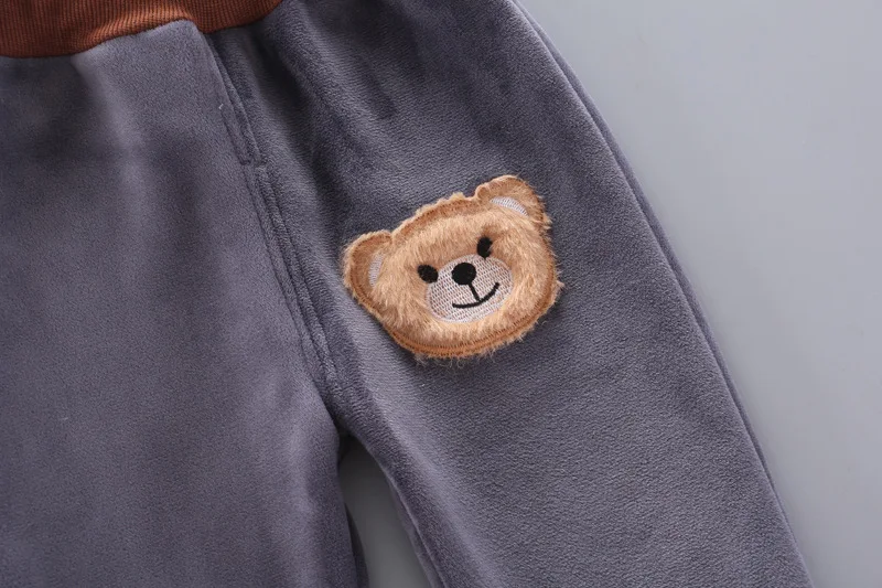 Baby Clothes Sets Thick Fleece Cartoon Bear Suit Baby Clothes Sets Thick Fleece Cartoon Bear Suit