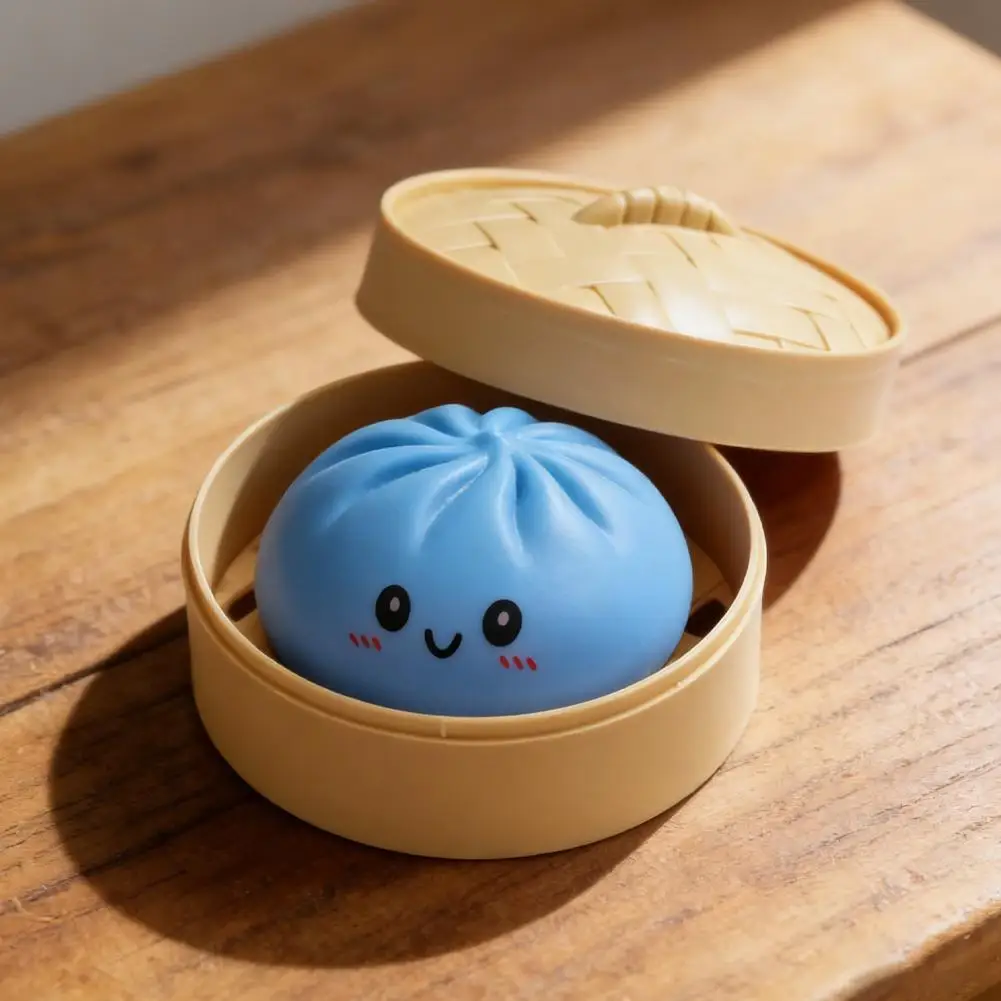 Dumpling Stress Balls Fidget Sensory Toy Simulation Food with Little Steamer Squeeze Dough Ball Stress Relief Hand Toy 1pcs 2026
