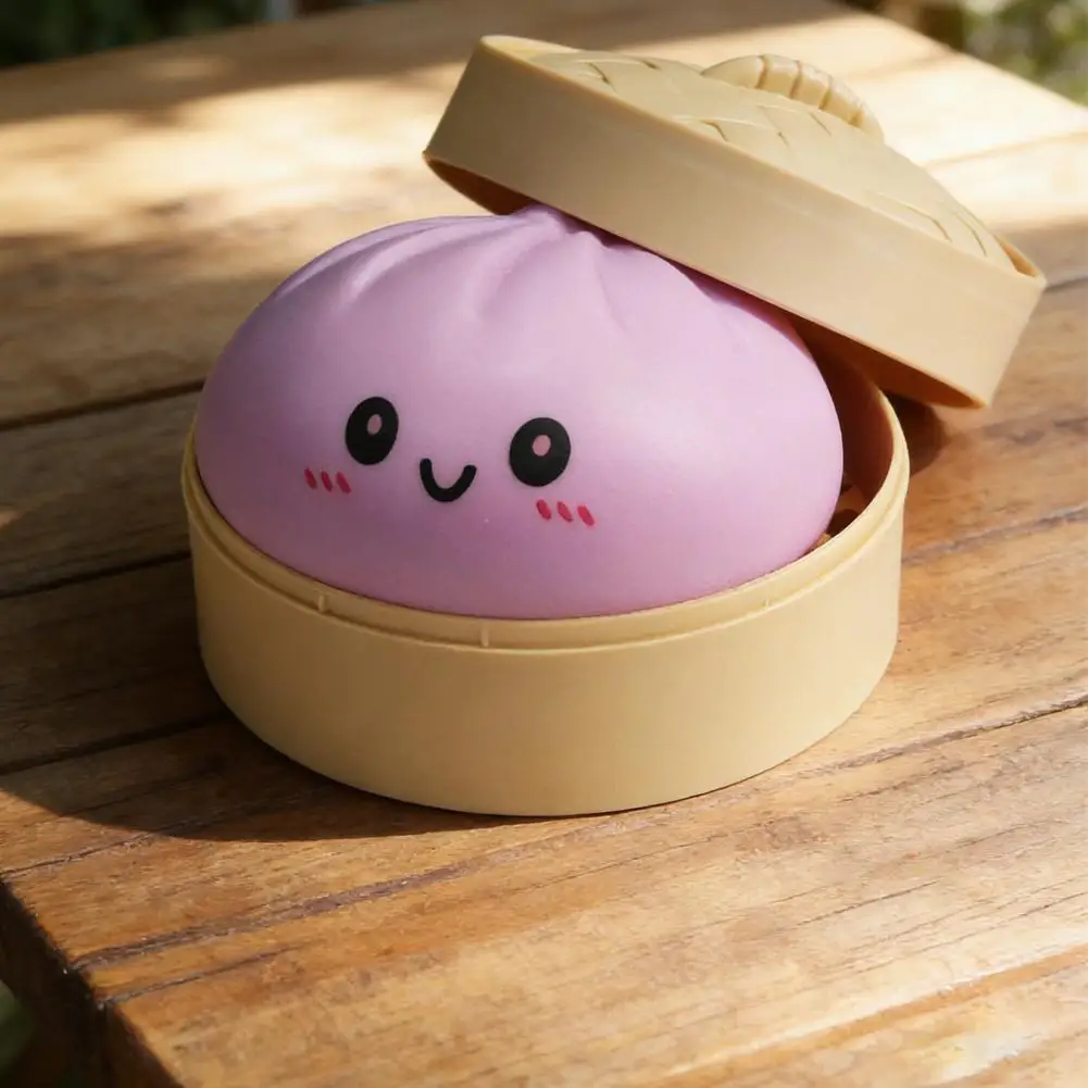 Dumpling Stress Balls Fidget Sensory Toy Simulation Food with Little Steamer Squeeze Dough Ball Stress Relief Hand Toy 1pcs 2026