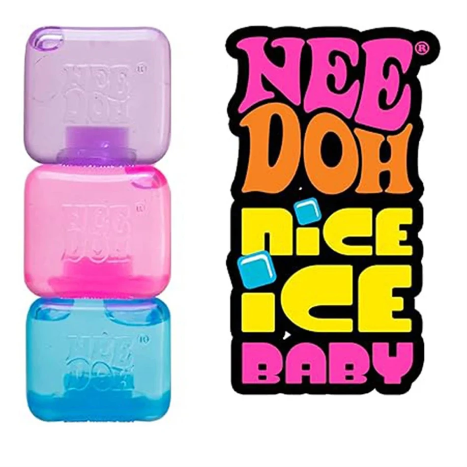 Schylling NeeDoh Nice Cube Sensory Squeeze Toy with Super Solid Squish Stress Relief Anxiety Sensory Tool Stress Reliever Toys