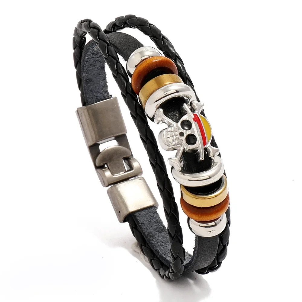 Pirate Bracelet Japan Cartoon Action Figure Braided Bracelet