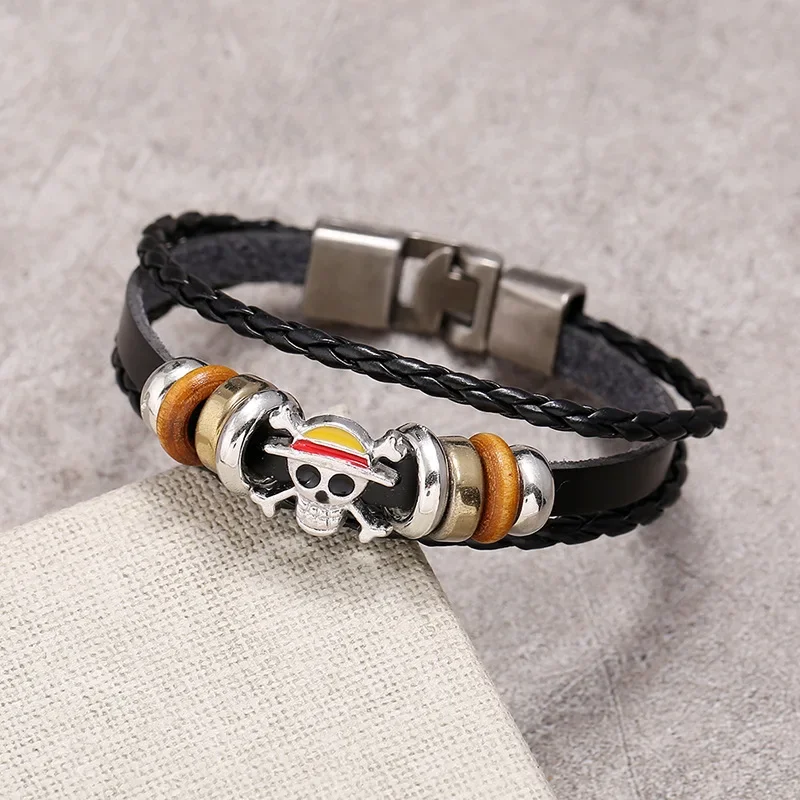 Pirate Bracelet Japan Cartoon Action Figure Braided Bracelet