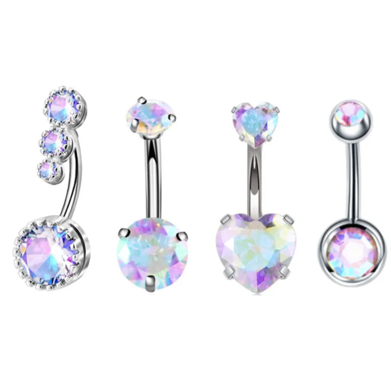 4PC Claw Belly Button Piercing Set Surgical Steel