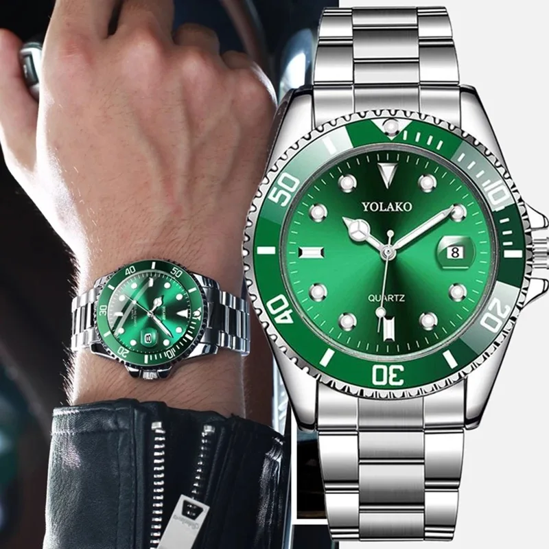 Fashion Watch Casual Clock Montre Homme Business Men Quartz Watch Calendar Green Water Wok Ghost Sport Men Wristwatch Fashion Watch Casual Clock Montre Homme Business Men Quartz Watch Calendar Green Water Wok Ghost Sport Men Wristwatch