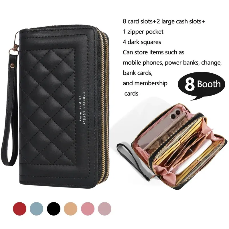 Long Women's Wallet Female Purses Tassel Coin Purse Card Holder Wallets Double Zipper Pu Leather Clutch Luxury Money Phone Bag Long Women's Wallet Female Purses Tassel Coin Purse Card Holder Wallets Double Zipper Pu Leather Clutch Luxury Money Phone Bag
