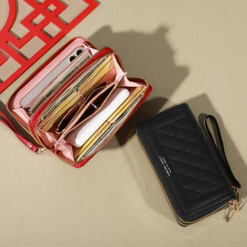 Long Women's Wallet Female Purses Tassel Coin Purse Card Holder Wallets Double Zipper Pu Leather Clutch Luxury Money Phone Bag Long Women's Wallet Female Purses Tassel Coin Purse Card Holder Wallets Double Zipper Pu Leather Clutch Luxury Money Phone Bag