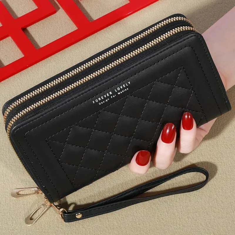 Long Women's Wallet Female Purses Tassel Coin Purse Card Holder Wallets Double Zipper Pu Leather Clutch Luxury Money Phone Bag Long Women's Wallet Female Purses Tassel Coin Purse Card Holder Wallets Double Zipper Pu Leather Clutch Luxury Money Phone Bag
