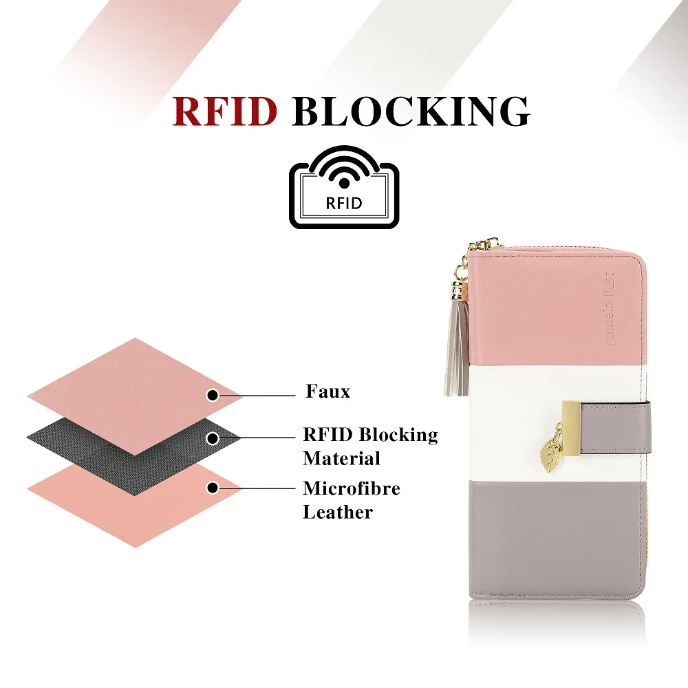 Latest model Fashion Zipper Wallets Womens large capacity Purses Handbags Coin Purse 9 Cards Holder PU Leather Billfold Wallet