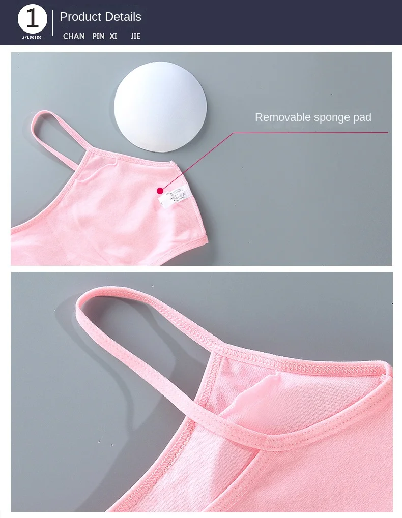 5PCS/Lot Teeange Girls Small Training Bras Purbery School Girl Sports Bra Children Detachable Chest Pad Underwear Kids Tube Tops 5PCS/Lot Teeange Girls Small Training Bras Purbery School Girl Sports Bra Children Detachable Chest Pad Underwear Kids Tube Tops