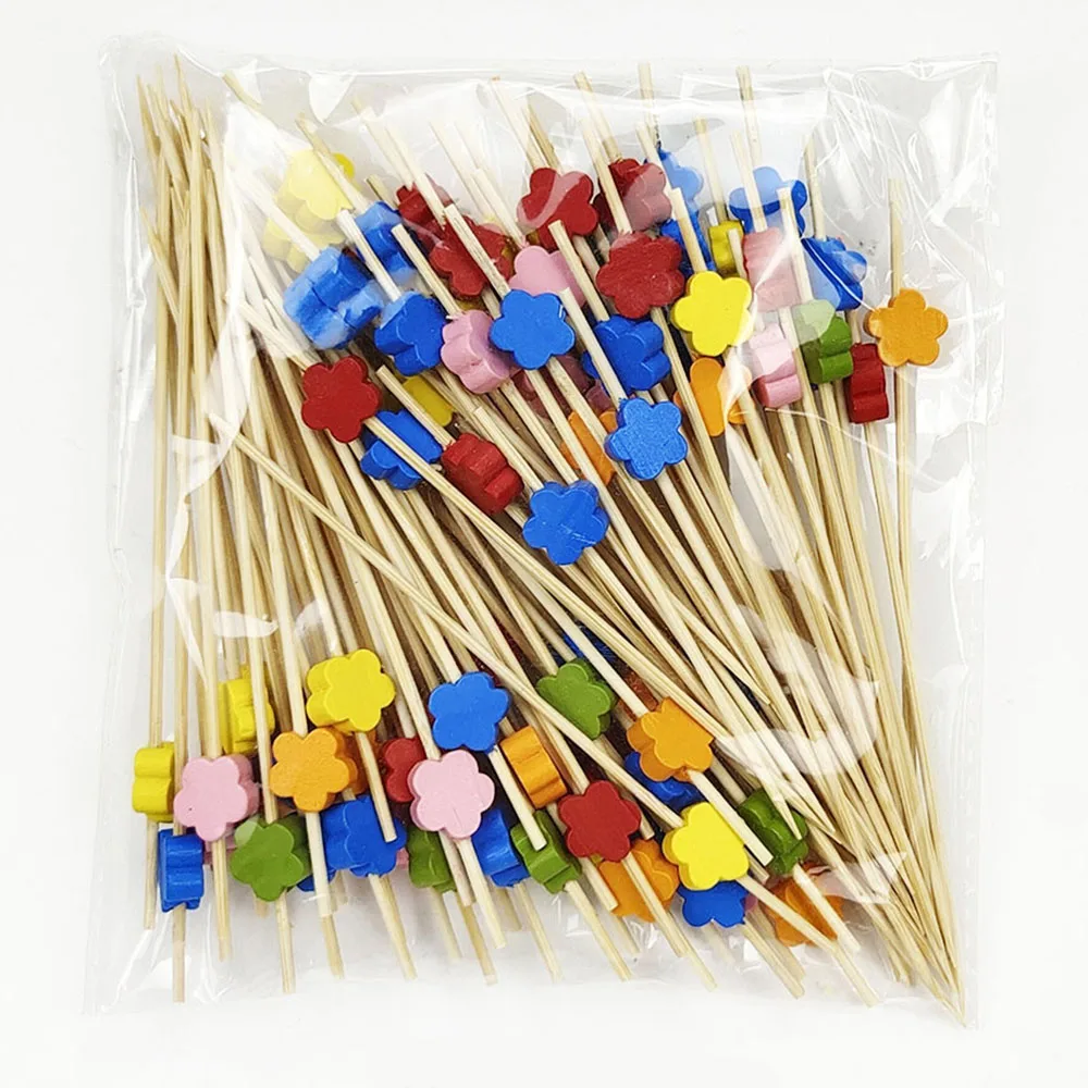 50/100Pcs Bamboo Skewers Hawaii Party Disposable Buffet Food Picks Cupcake Fruit Fork Party Dessert Salad Stick Toothpick Skewer 50/100Pcs Bamboo Skewers Hawaii Party Disposable Buffet Food Picks Cupcake Fruit Fork Party Dessert Salad Stick Toothpick Skewer