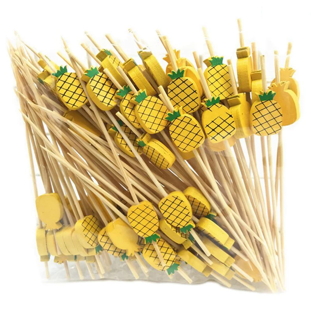50/100Pcs Bamboo Skewers Hawaii Party Disposable Buffet Food Picks Cupcake Fruit Fork Party Dessert Salad Stick Toothpick Skewer 50/100Pcs Bamboo Skewers Hawaii Party Disposable Buffet Food Picks Cupcake Fruit Fork Party Dessert Salad Stick Toothpick Skewer