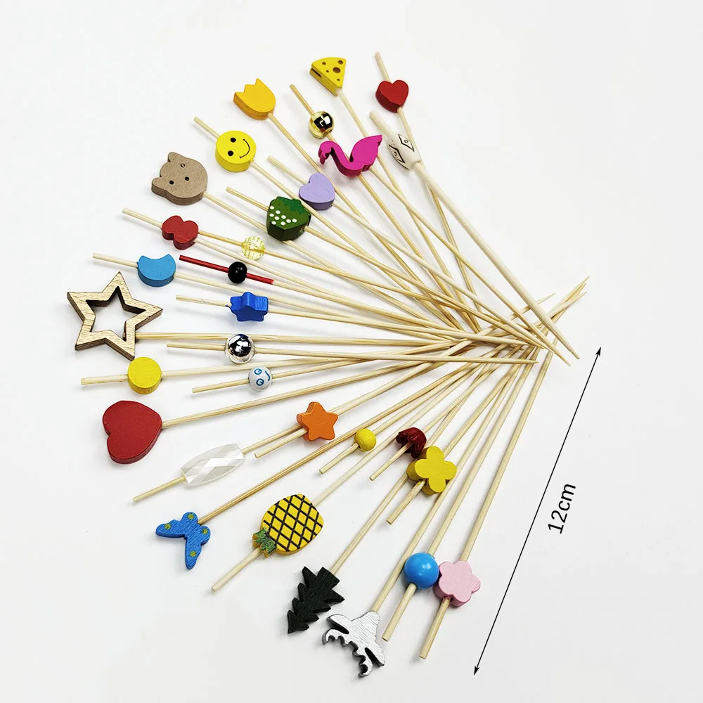 50/100Pcs Bamboo Skewers Hawaii Party Disposable Buffet Food Picks Cupcake Fruit Fork Party Dessert Salad Stick Toothpick Skewer 50/100Pcs Bamboo Skewers Hawaii Party Disposable Buffet Food Picks Cupcake Fruit Fork Party Dessert Salad Stick Toothpick Skewer
