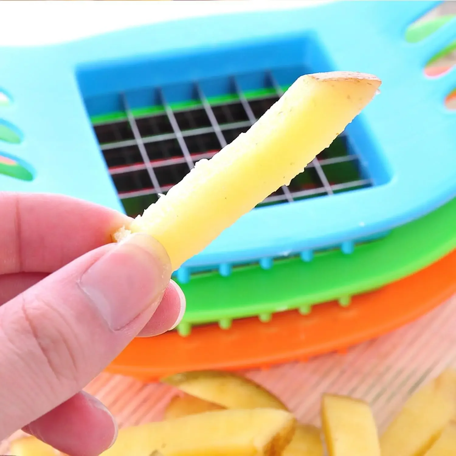 French Fries Maker Potato Cutter Vegetable Potato Slicer Cutter Chopper Chips Making Tool Potato Cutting Tool Kitchen Gadgets