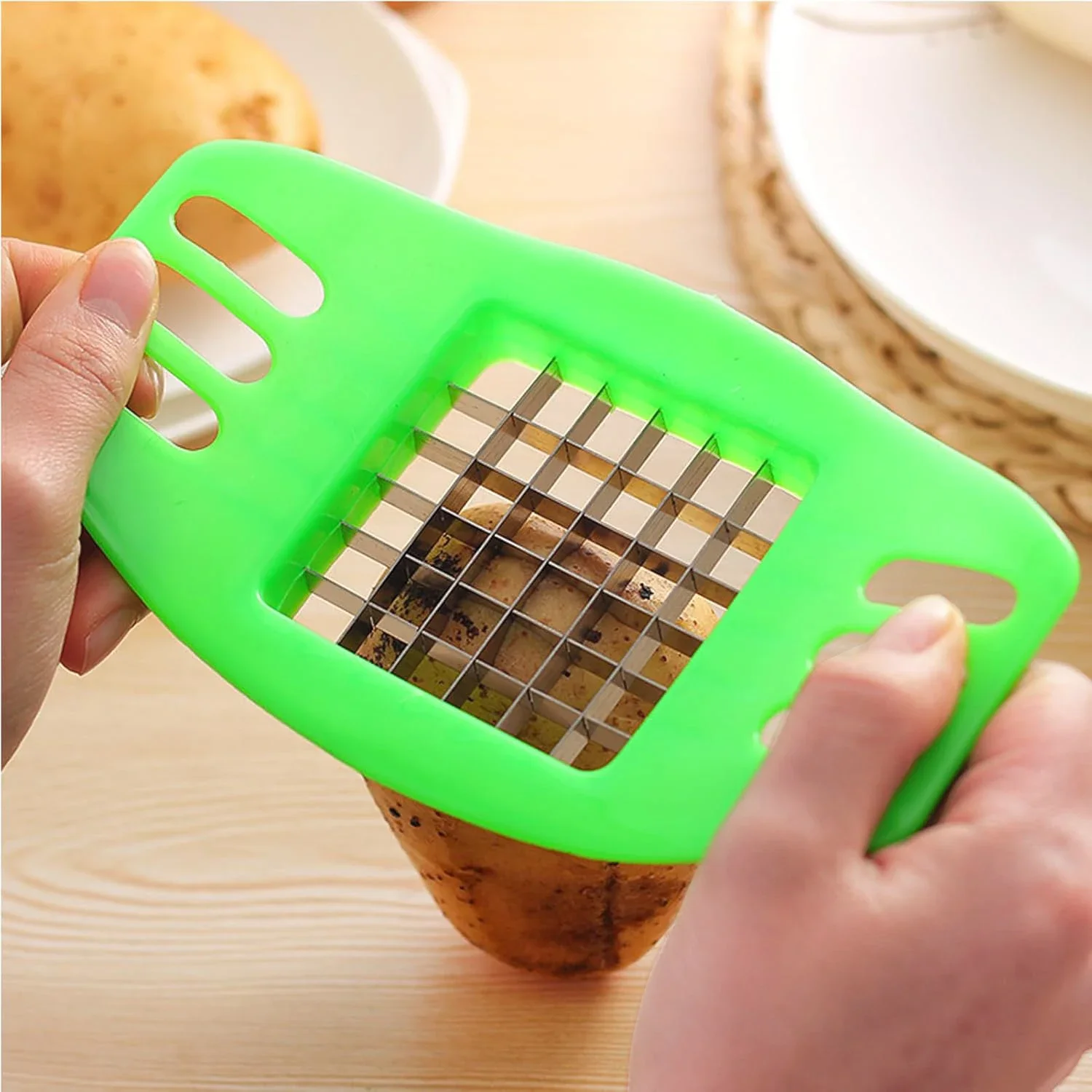 French Fries Maker Potato Cutter Vegetable Potato Slicer Cutter Chopper Chips Making Tool Potato Cutting Tool Kitchen Gadgets