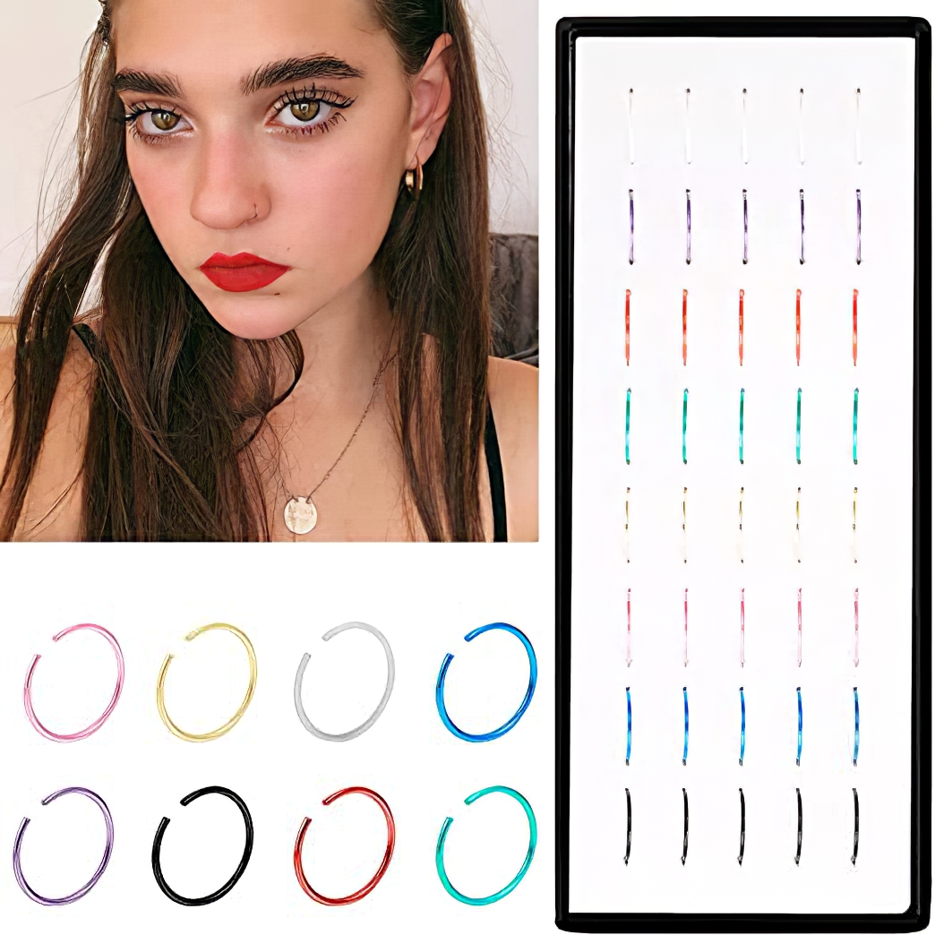 Fashion Crystal Stainless Steel Nose Stud Piercing