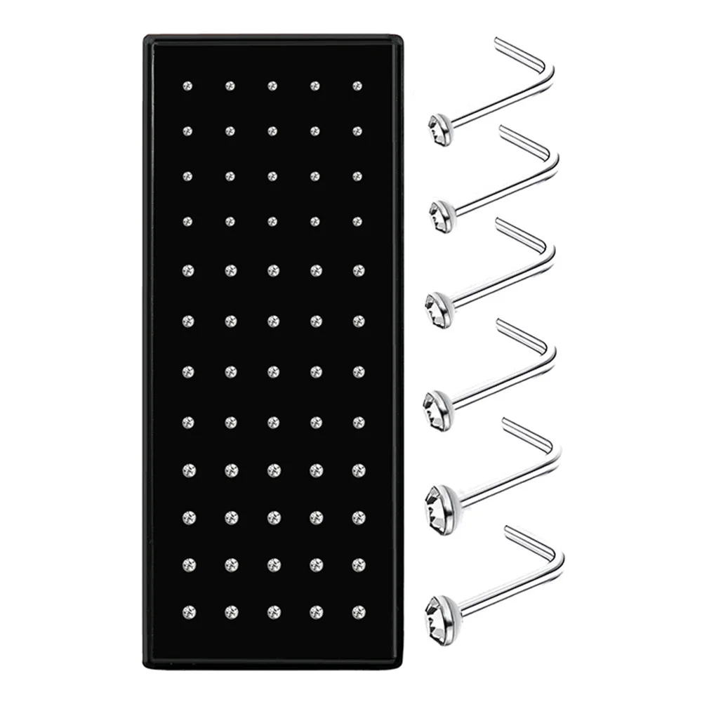 Fashion Crystal Stainless Steel Nose Stud Piercing