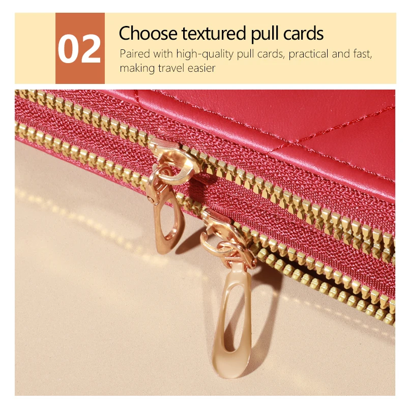 Chic Quilted Long Wallet for Women - Secure Zipper, Multiple Card Slots, Phone Compartment - Versatile Clutch for Every Occasion Chic Quilted Long Wallet for Women - Secure Zipper, Multiple Card Slots, Phone Compartment - Versatile Clutch for Every Occasion