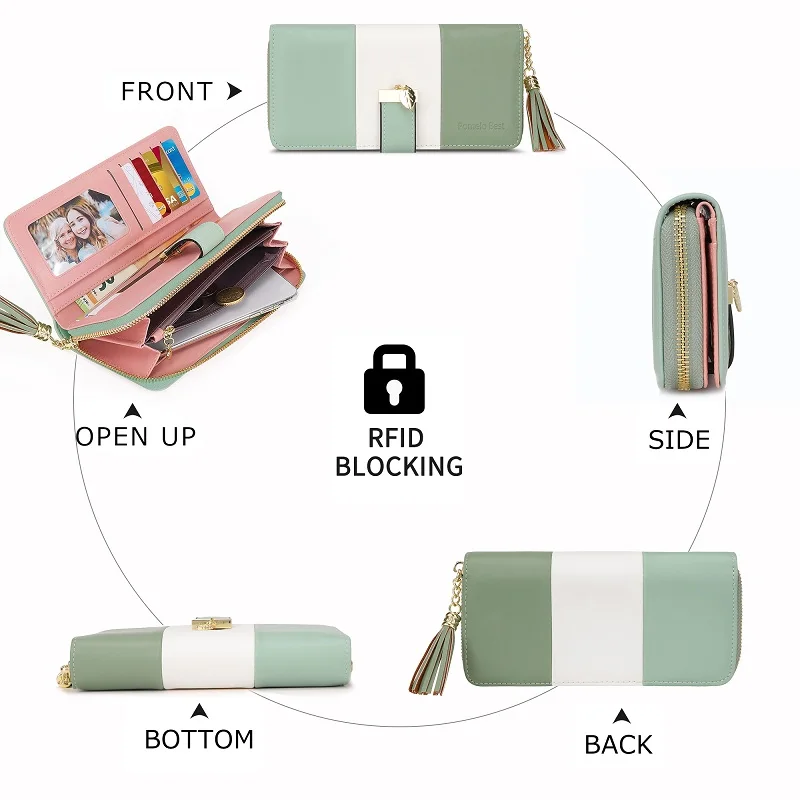 Pomelo Best Wallet Women RFID Blocking Cute Purses for Women 2026 Equipped with Multiple Card Slots And Phone Compartments Purse - Image 3