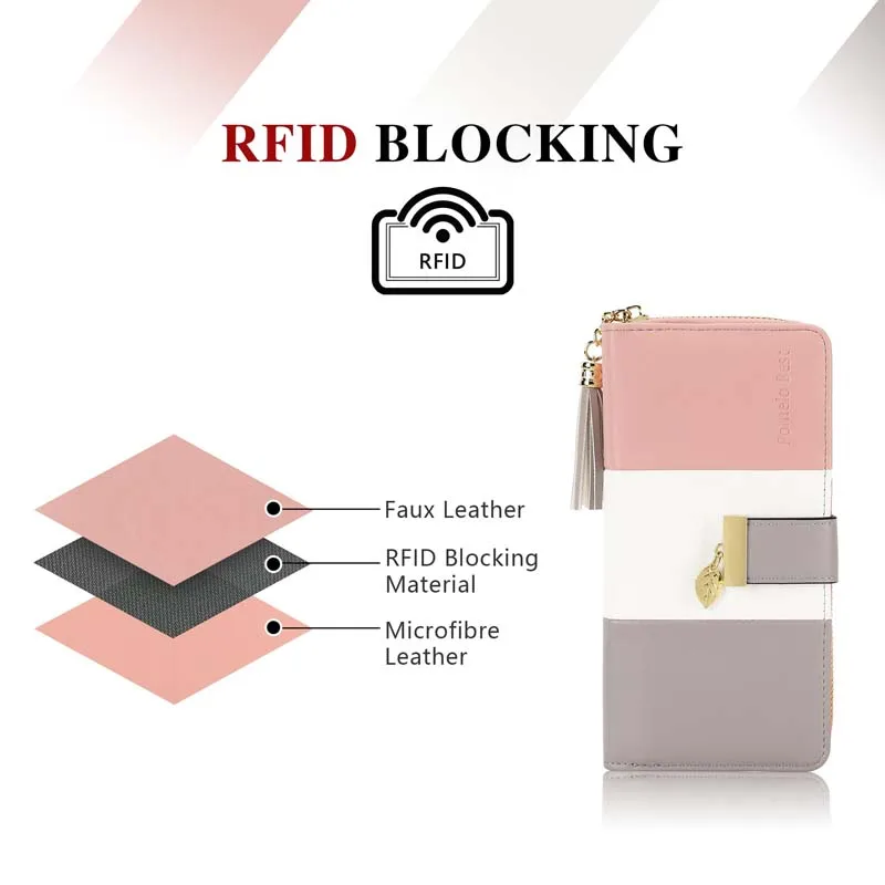 Pomelo Best Wallet Women RFID Blocking Cute Purses for Women 2026 Equipped with Multiple Card Slots And Phone Compartments Purse Pomelo Best Wallet Women RFID Blocking Cute Purses for Women 2026 Equipped with Multiple Card Slots And Phone Compartments Purse