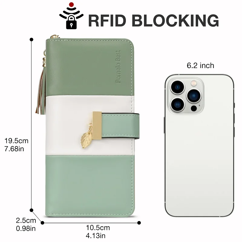 Pomelo Best Wallet Women RFID Blocking Cute Purses for Women 2026 Equipped with Multiple Card Slots And Phone Compartments Purse - Image 4