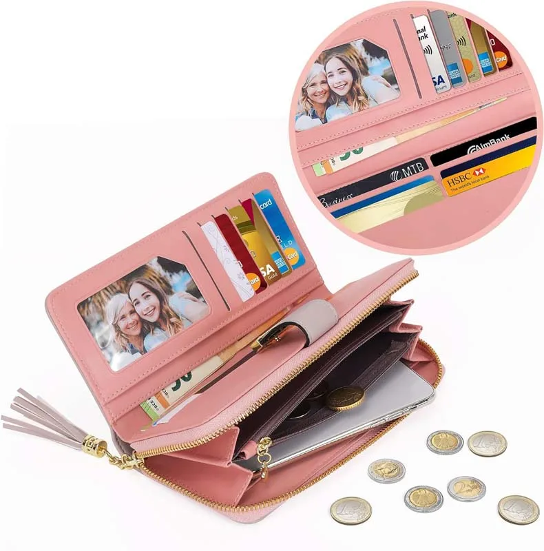 Pomelo Best Wallet Women RFID Blocking Cute Purses for Women 2026 Equipped with Multiple Card Slots And Phone Compartments Purse Pomelo Best Wallet Women RFID Blocking Cute Purses for Women 2026 Equipped with Multiple Card Slots And Phone Compartments Purse