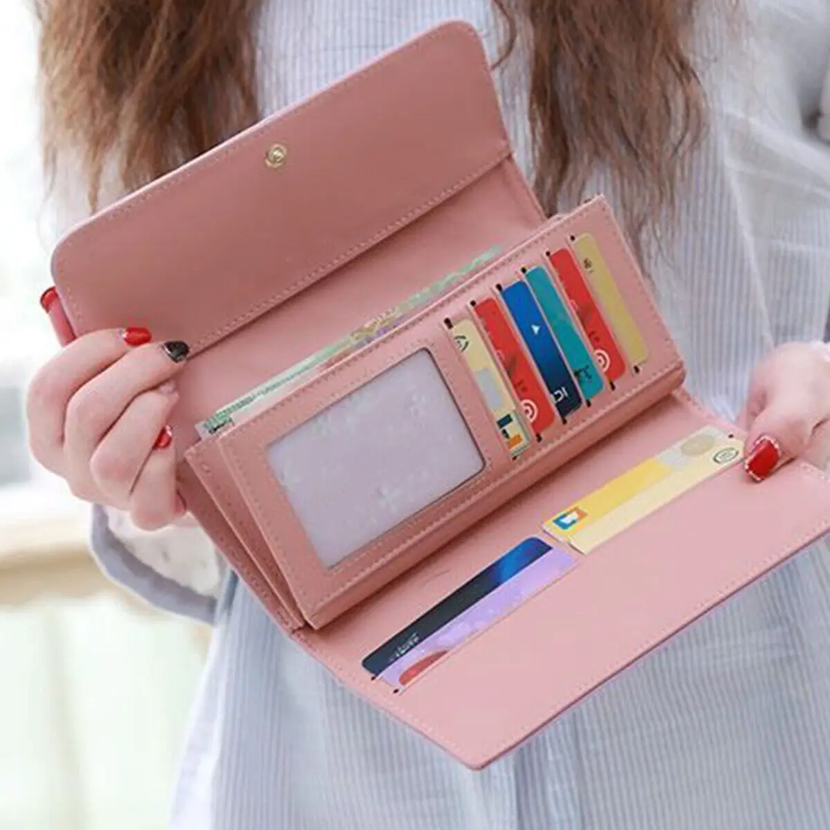 Women PU Leather Long Wallet Diamond Pattern Purse Large Capacity Card Holder Crown Buckle Ladies Phone Bag Girls Gifts Women PU Leather Long Wallet Diamond Pattern Purse Large Capacity Card Holder Crown Buckle Ladies Phone Bag Girls Gifts
