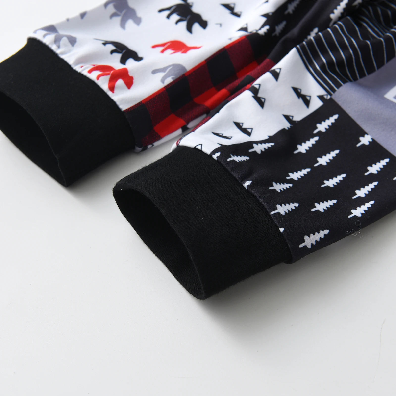 Newborn Baby Boy Clothes Set Long Sleeve Bear Print Romper Top and Fashion Infant Pants Hat Outfit
