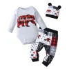 Newborn Baby Long Sleeve Bear Print Outfit 0-12M