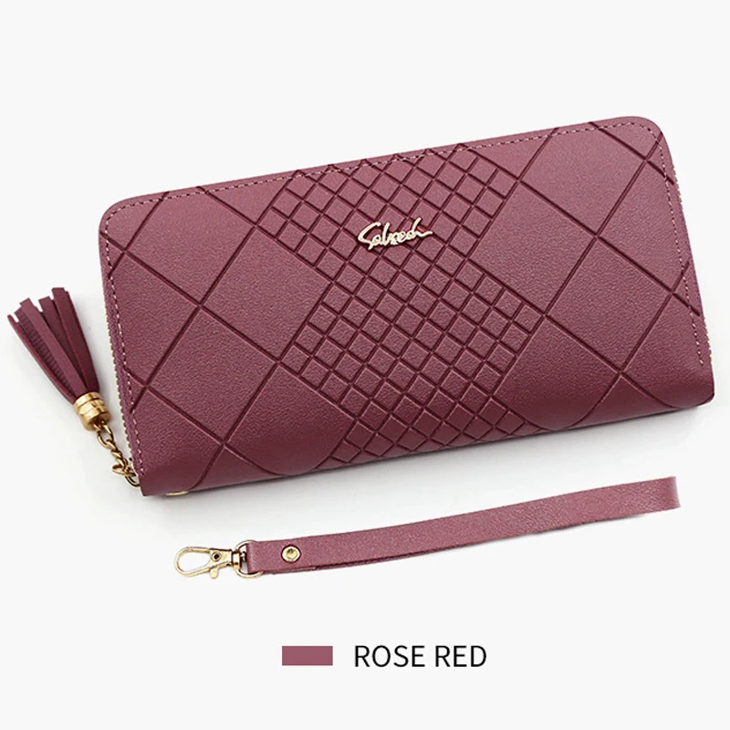 Women's Long PU Leather Wallet - Large Capacity Zipper Coin Purse with Card Holder, Wristlet Phone Handbag (Multi-Pocket) Women's Long PU Leather Wallet - Large Capacity Zipper Coin Purse with Card Holder, Wristlet Phone Handbag (Multi-Pocket)