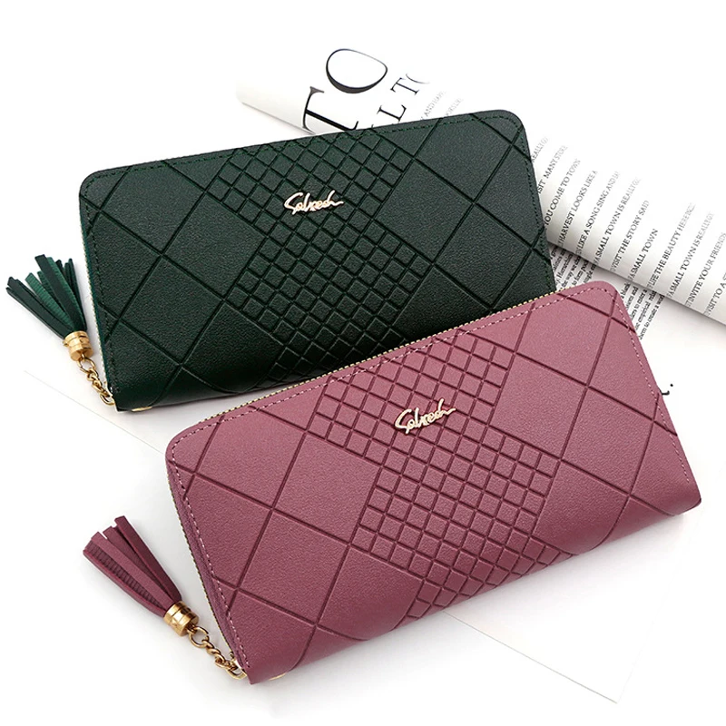 Women's Long PU Leather Wallet - Large Capacity Zipper Coin Purse with Card Holder, Wristlet Phone Handbag (Multi-Pocket) Women's Long PU Leather Wallet - Large Capacity Zipper Coin Purse with Card Holder, Wristlet Phone Handbag (Multi-Pocket)