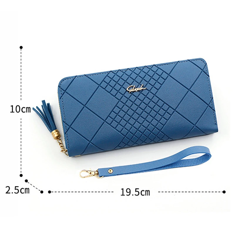 Women's Long PU Leather Wallet - Large Capacity Zipper Coin Purse with Card Holder, Wristlet Phone Handbag (Multi-Pocket) - Image 6