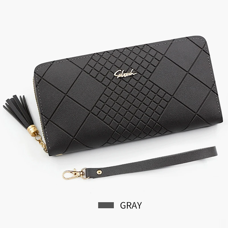 Women's Long PU Leather Wallet - Large Capacity Zipper Coin Purse with Card Holder, Wristlet Phone Handbag (Multi-Pocket) Women's Long PU Leather Wallet - Large Capacity Zipper Coin Purse with Card Holder, Wristlet Phone Handbag (Multi-Pocket)