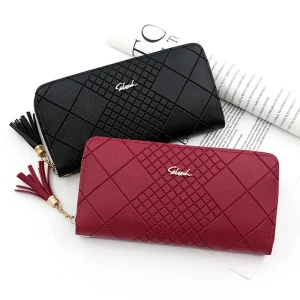 Women's Long PU Leather Wallet - Large Capacity Zipper Coin Purse with Card Holder, Wristlet Phone Handbag (Multi-Pocket)