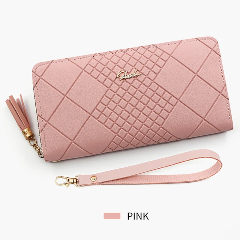 Women's Long PU Leather Wallet - Large Capacity Zipper Coin Purse with Card Holder, Wristlet Phone Handbag (Multi-Pocket) Women's Long PU Leather Wallet - Large Capacity Zipper Coin Purse with Card Holder, Wristlet Phone Handbag (Multi-Pocket)
