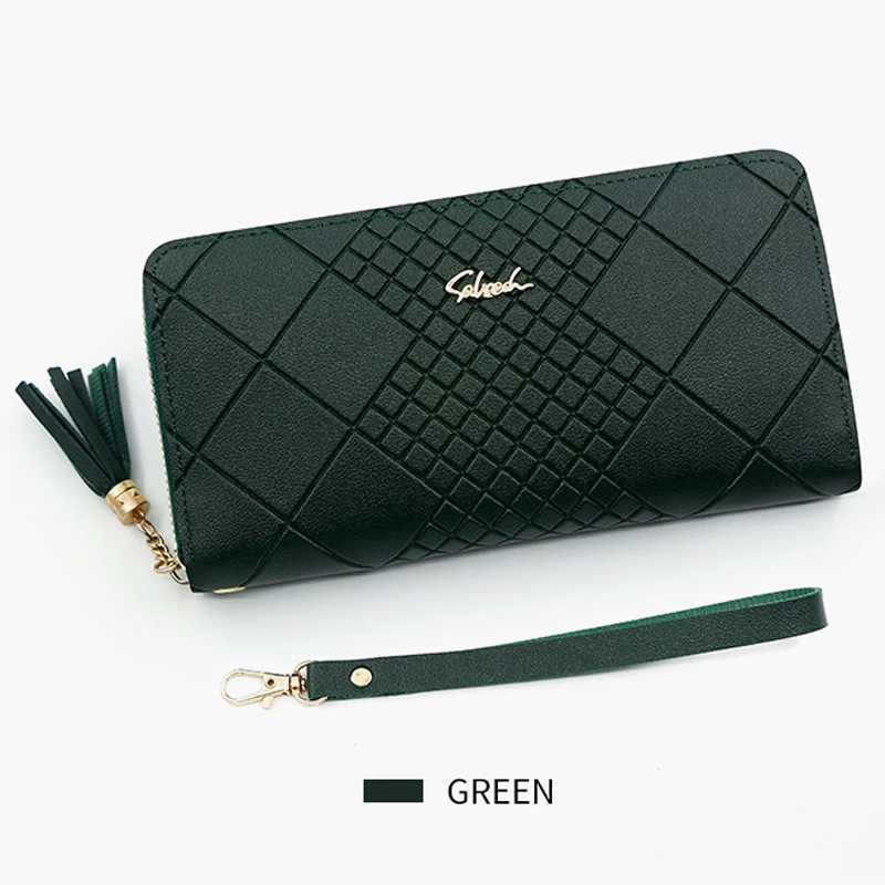 Women's Long PU Leather Wallet - Large Capacity Zipper Coin Purse with Card Holder, Wristlet Phone Handbag (Multi-Pocket) - Image 4