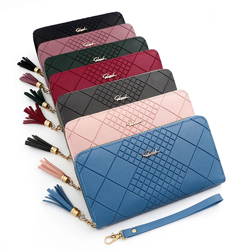 Women's Long PU Leather Wallet - Large Capacity Zipper Coin Purse with Card Holder, Wristlet Phone Handbag (Multi-Pocket) Women's Long PU Leather Wallet - Large Capacity Zipper Coin Purse with Card Holder, Wristlet Phone Handbag (Multi-Pocket)